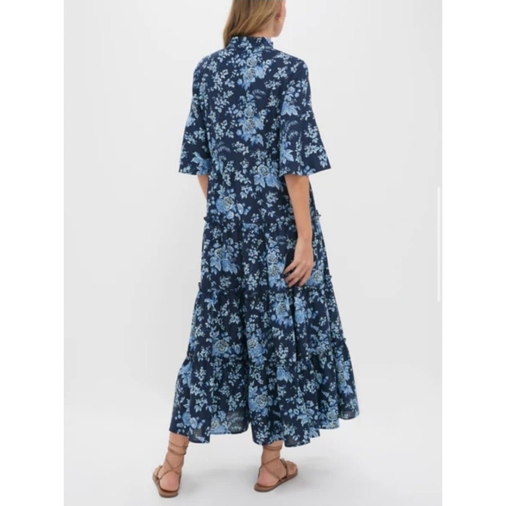 Tuckernuck Womens Twilight Garden Jenna Blue Floral Maxi Dress Sz L NWT - Picture 3 of 12
